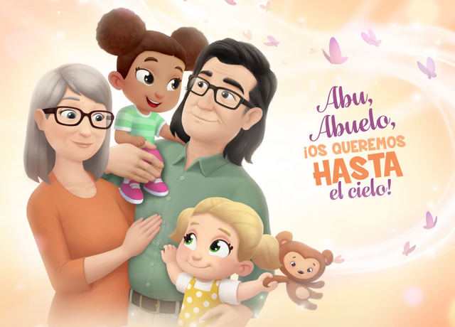 Abuelo, Abu, ¡os queremos hasta el cielo!