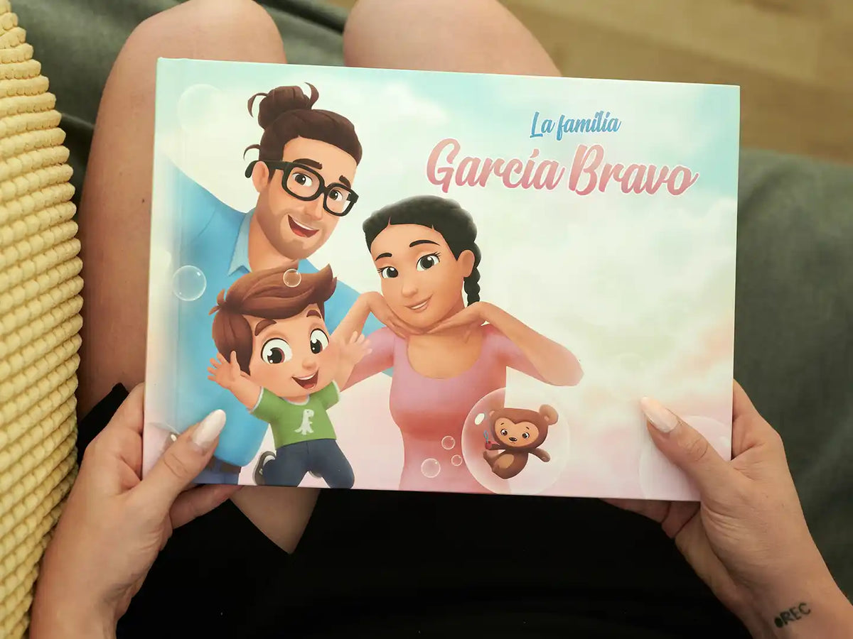 Increíble libro familiar personalizado para un niño, mamá y papá.