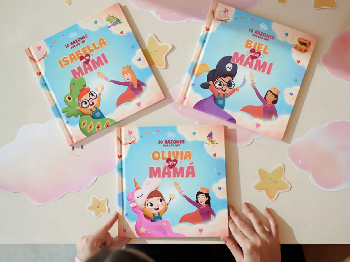 Libro personalizado para mamá y su hijo o hija, que también es un regalo emocional para mamá para el Día de la Madre.