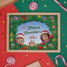 Caja de regalo para colorear de Navidad