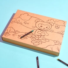 Caja para colorear Mamá y Papá