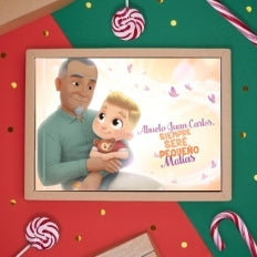 Caja de regalo para colorear de Navidad