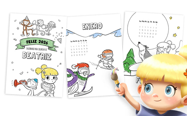 ¡Calendario para colorear gratuito para tu pequeño héroe o heroína!