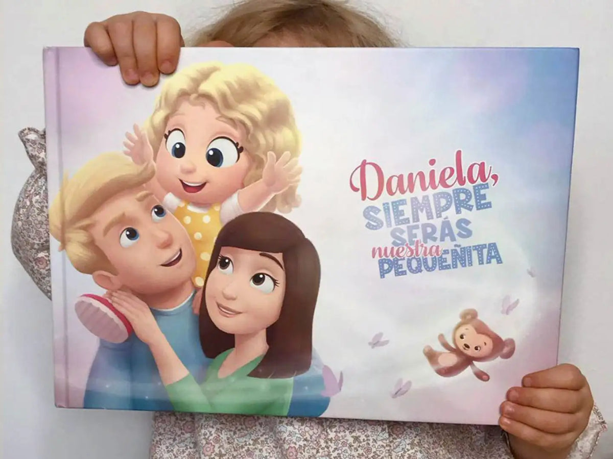 La portada de nuestro libro personalizado más vendido para padres e hijas, que es uno de los mejores regalos para padres.