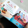 Una página de un libro personalizado para papá y su hijo.