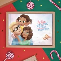 Caja de regalo para colorear de Navidad
